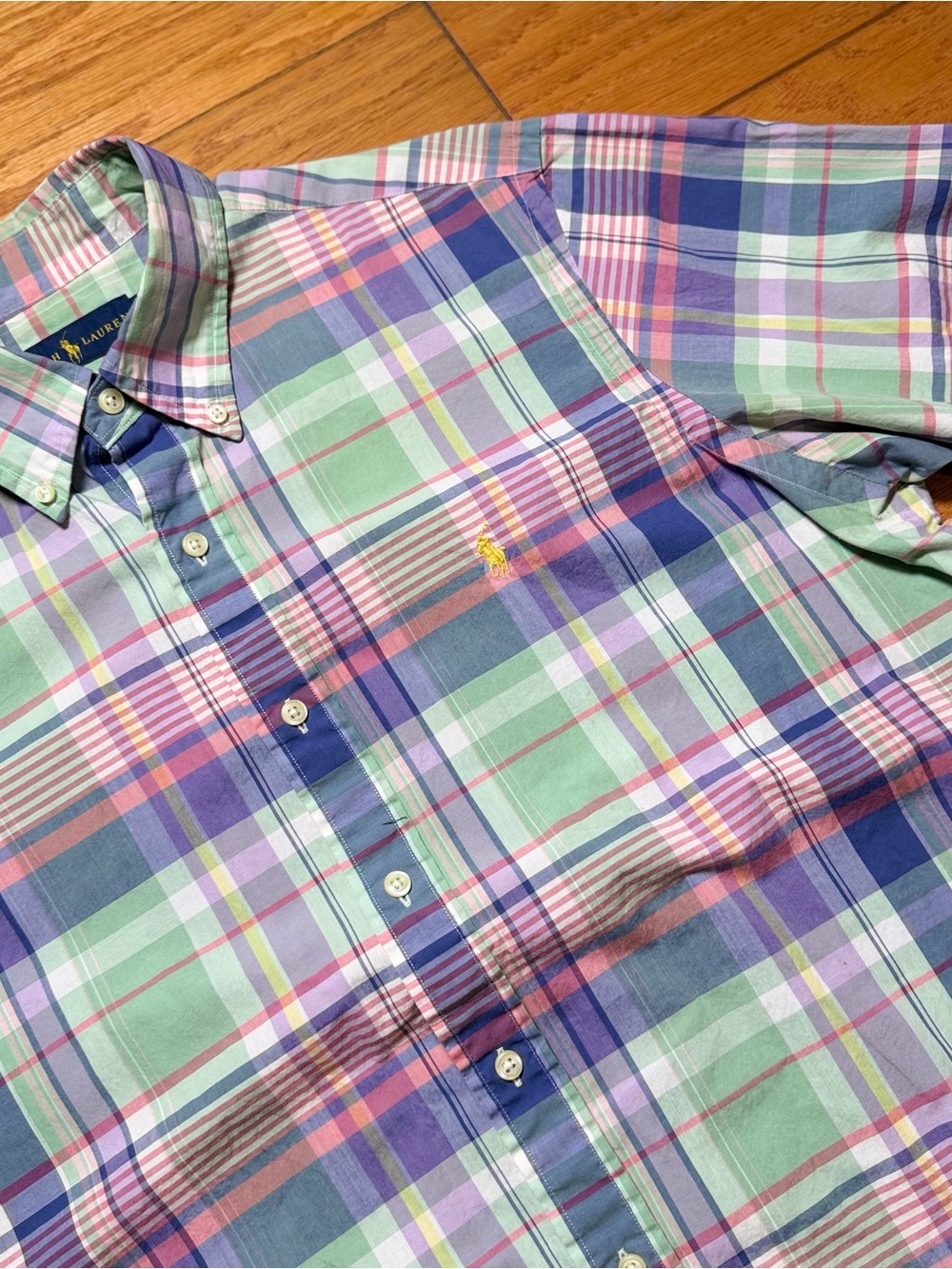 Ralph Lauren Pastel Plaid Button-Down Shirt in Green, Blue, Pink, Purple